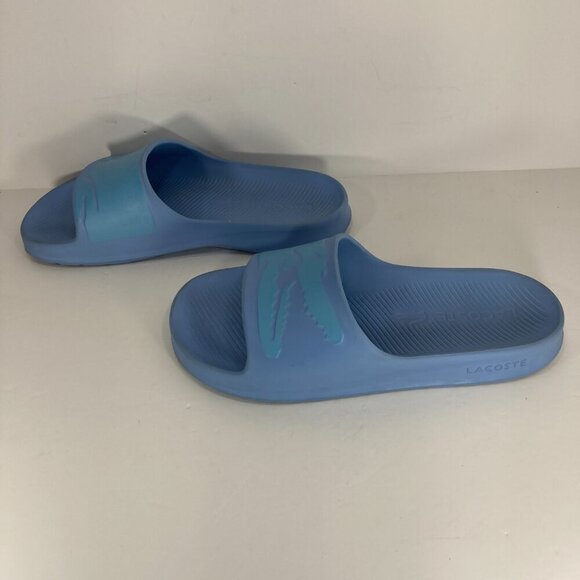 Lacoste Croco 2.0 Light Blue Pool Slip On Sandals Men's US 8 Water Ready Slides - Picture 9 of 12
